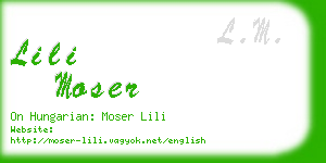 lili moser business card